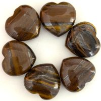 tiger eye small hearts