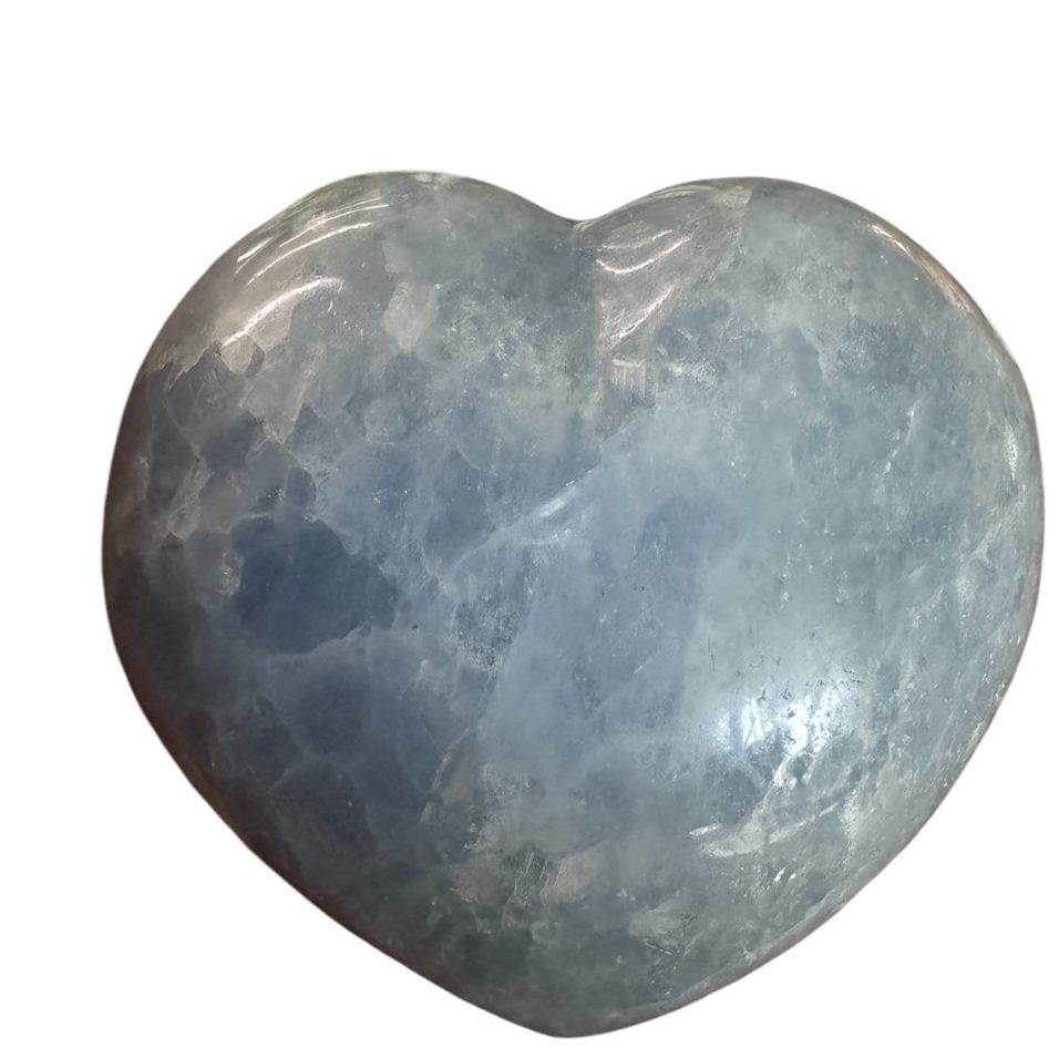 blue calcite heart
